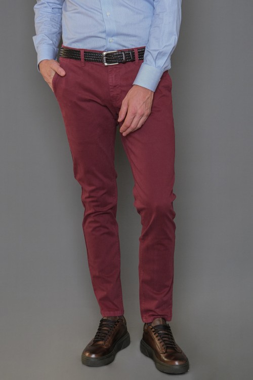 Chinos pants without lapel, men's