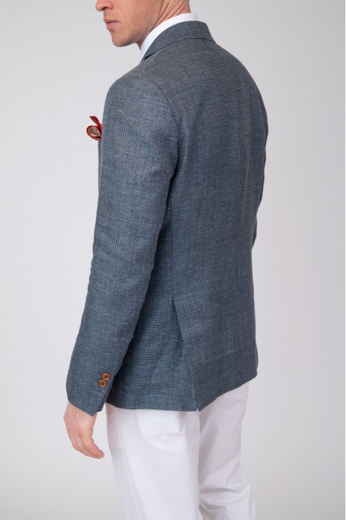 Two-button linen blazer, men's