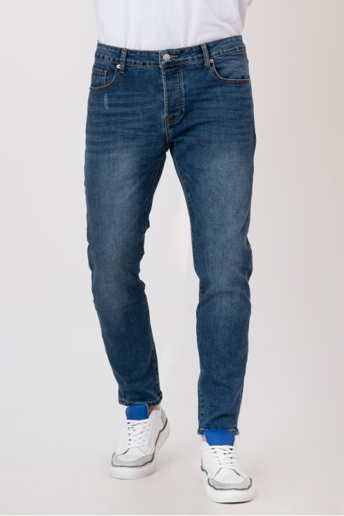 Ripped five-pocket jeans, men's