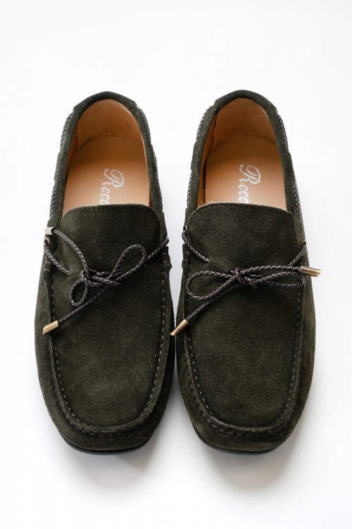 Suede loafers, men's