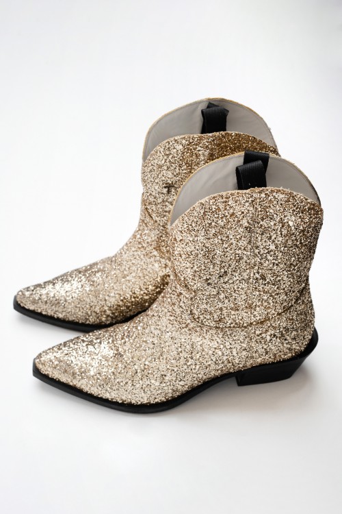 Cowboy boots with glitter, women's