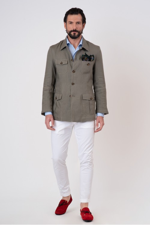 Safari linen jacket, men's