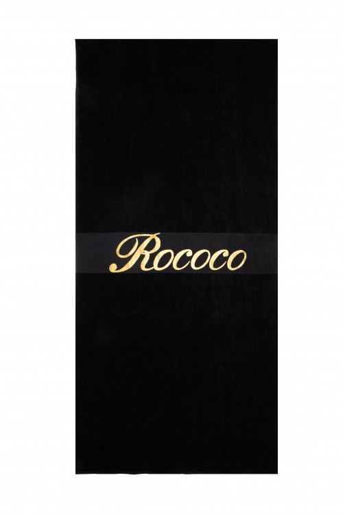 Velour beach towel with Rococo embroidery
