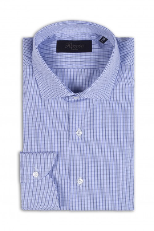 Petit carreau cotton shirt, men's