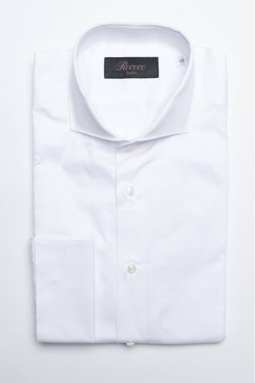 Cotton shirt with cufflinks, men's