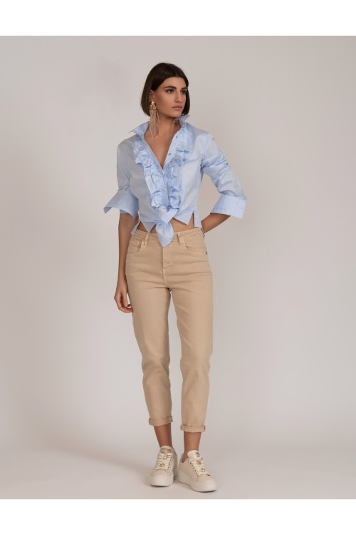 Five-pocket sarouel pants, women's