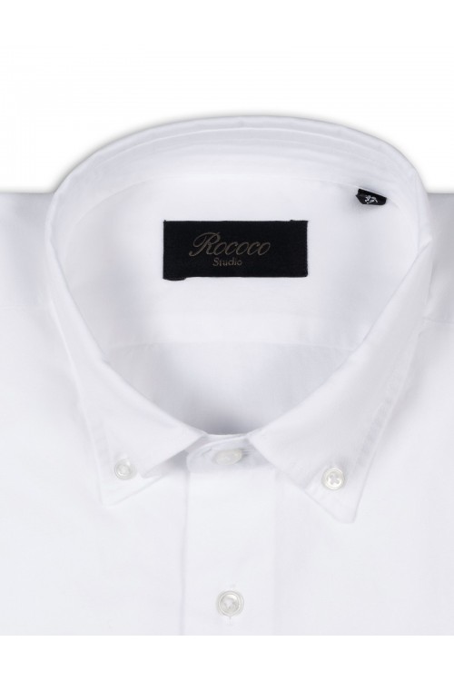 100% cotton shirt with button down collar and pocket, men's