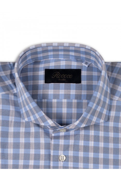 100% cotton checkerd shirt, men's