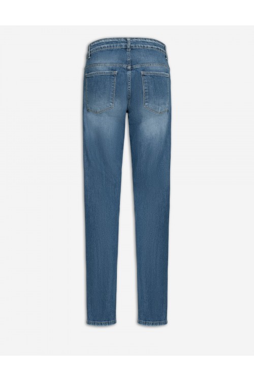 Slim-fit cotton jeans, men's