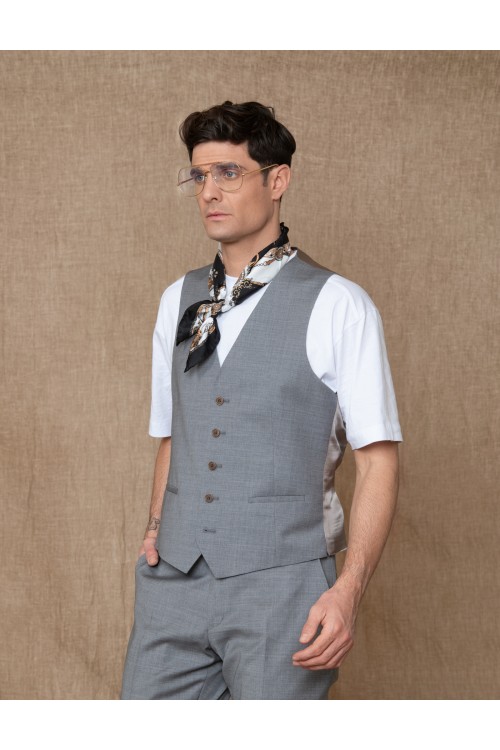 Vest made of 100% Virgin Wool Super 130's, men's