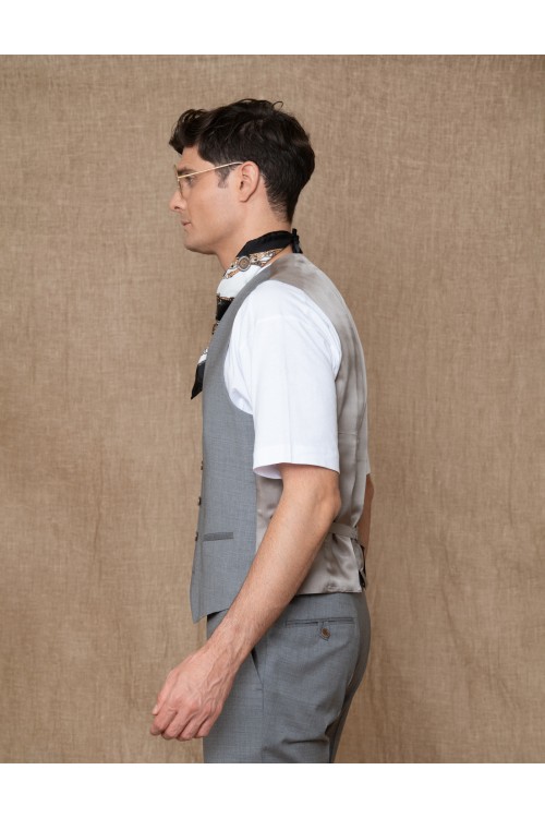 Vest made of 100% Virgin Wool Super 130's, men's