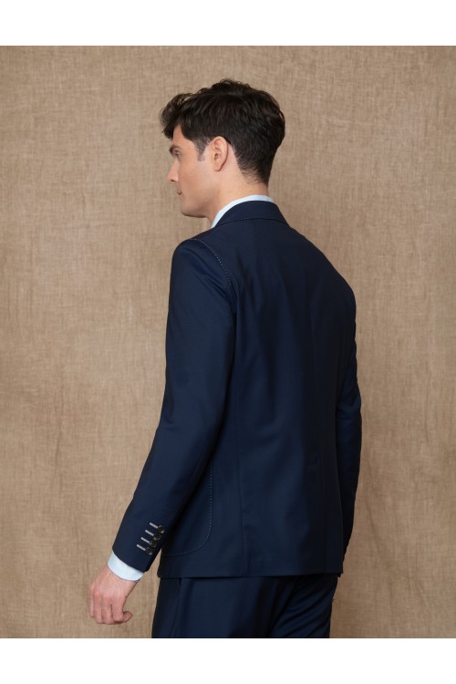 Κοστούμι 100% Virgin Wool, Super 130's αφοδράριστο με εξωτερικές τσέπες, ανδρικό