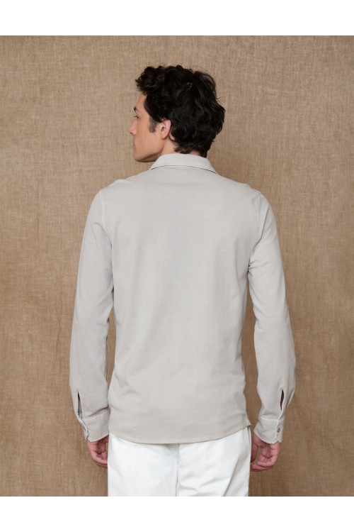 Cotton stretch shirt, men's