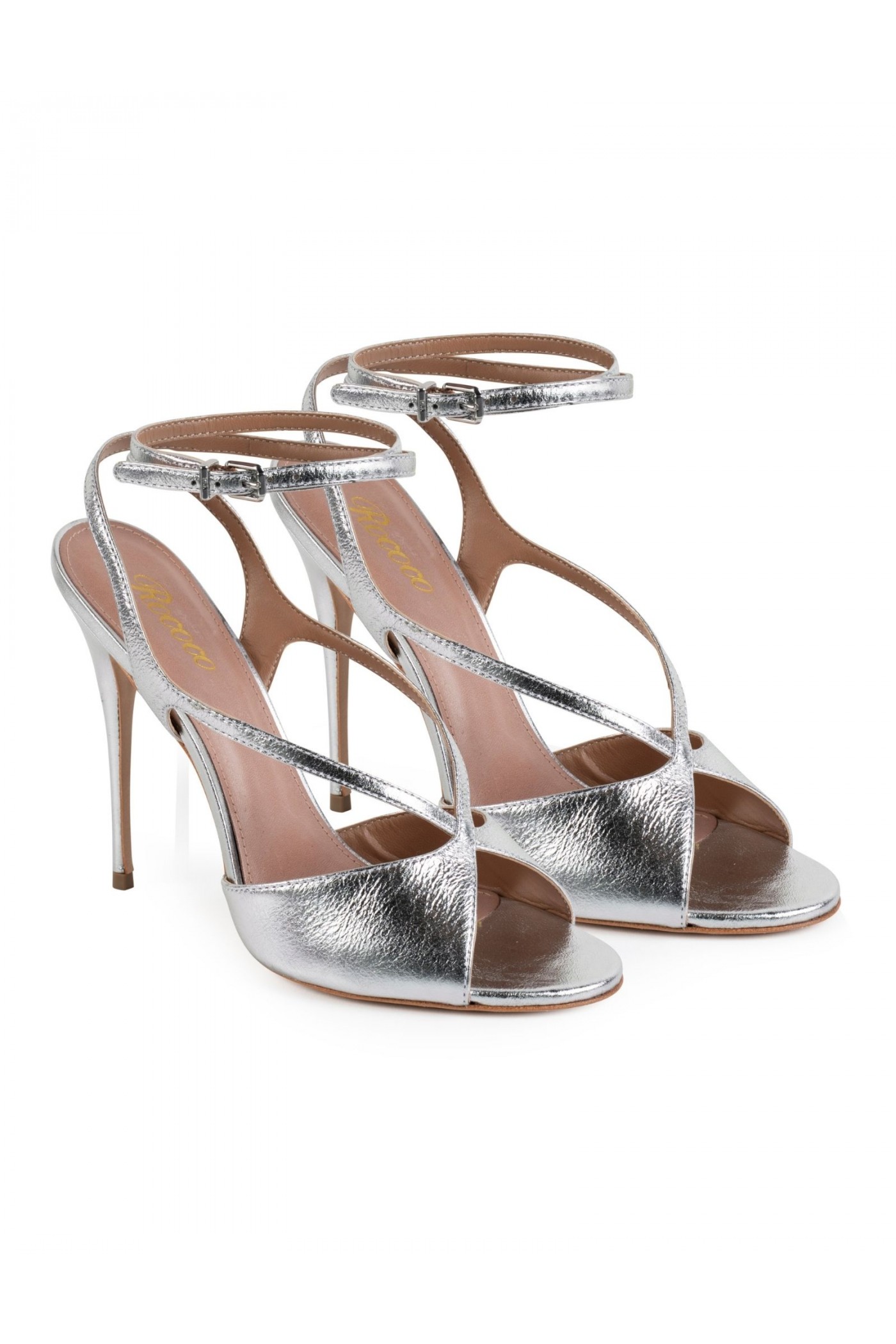 High-heel sandal crafted from 100% leather