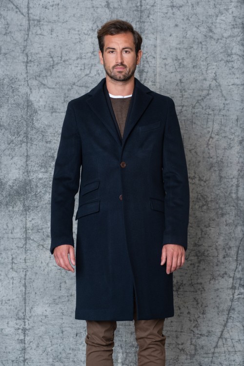 Men's overcoat with two buttons - slim fit